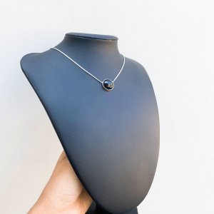 Black onyx pendant Ø 14 mm