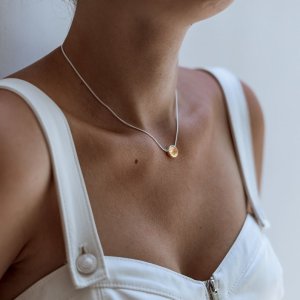 Pendant with citrine Ø 14 mm