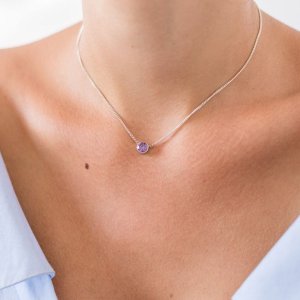 Pendant with amethyst Ø 6 mm