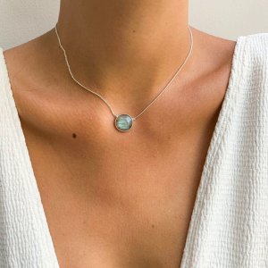 Labradorite pendant Ø 14 mm